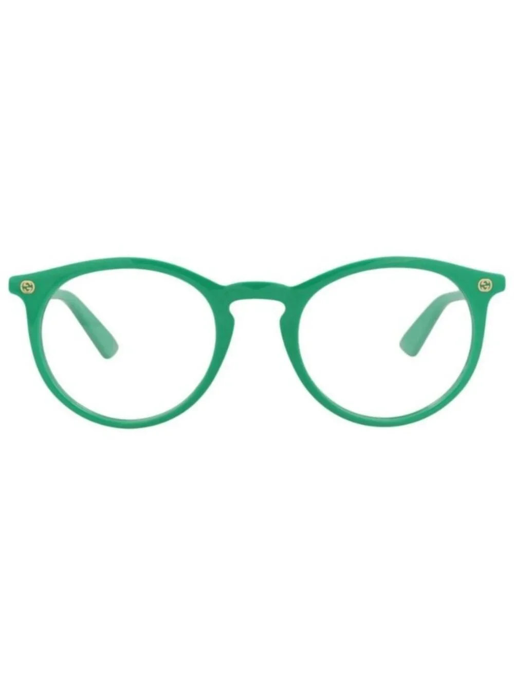 New Gucci Mens Round/Oval Green Green Transparent Fashion Designer Eyeglasses